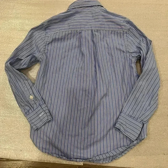 [S/8]Ralph Lauren Boys embroidered-logo striped Button Down  Dress Shirt. - Picture 3 of 3
